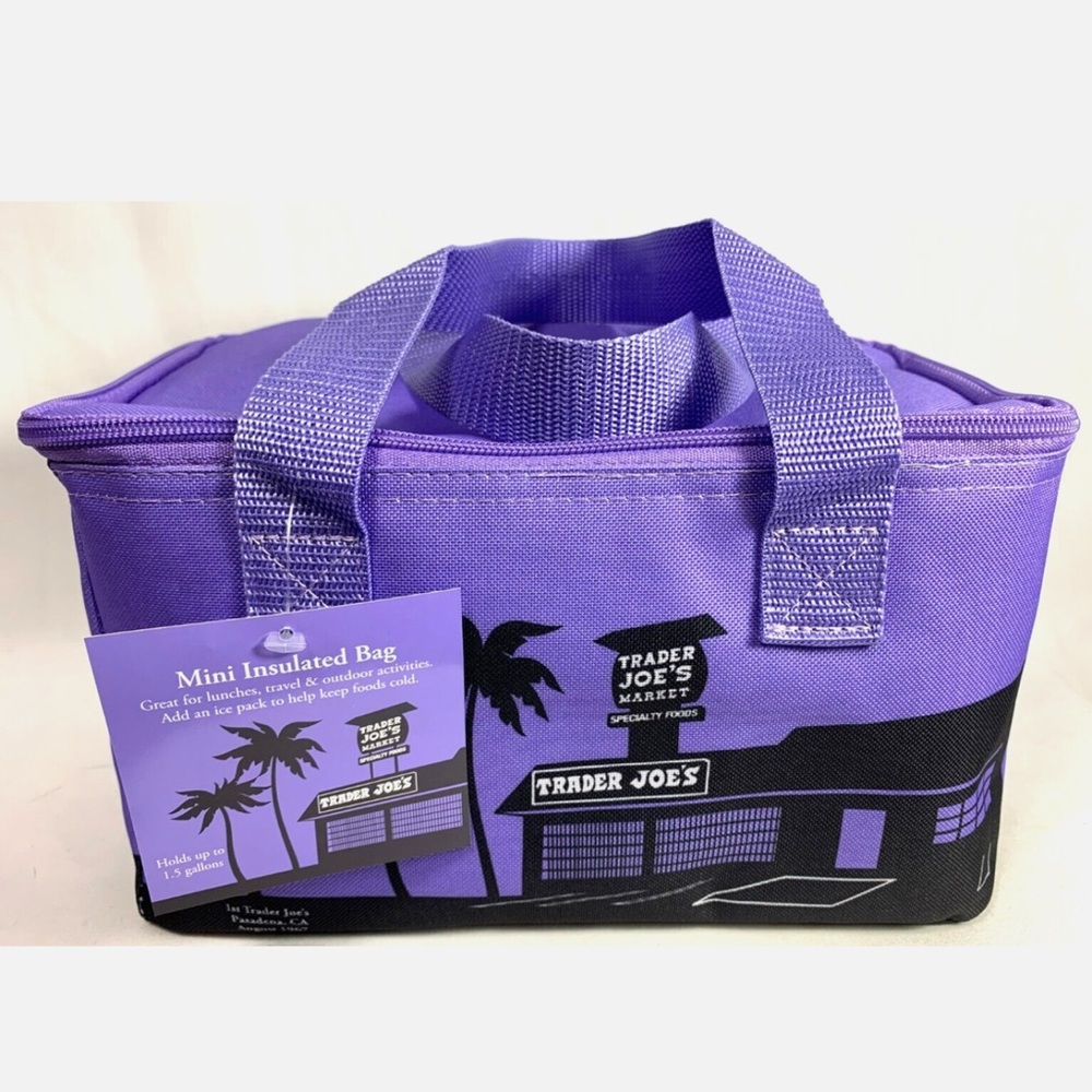 Trader Joe's Mini Insulated Tote Bag - Lavender